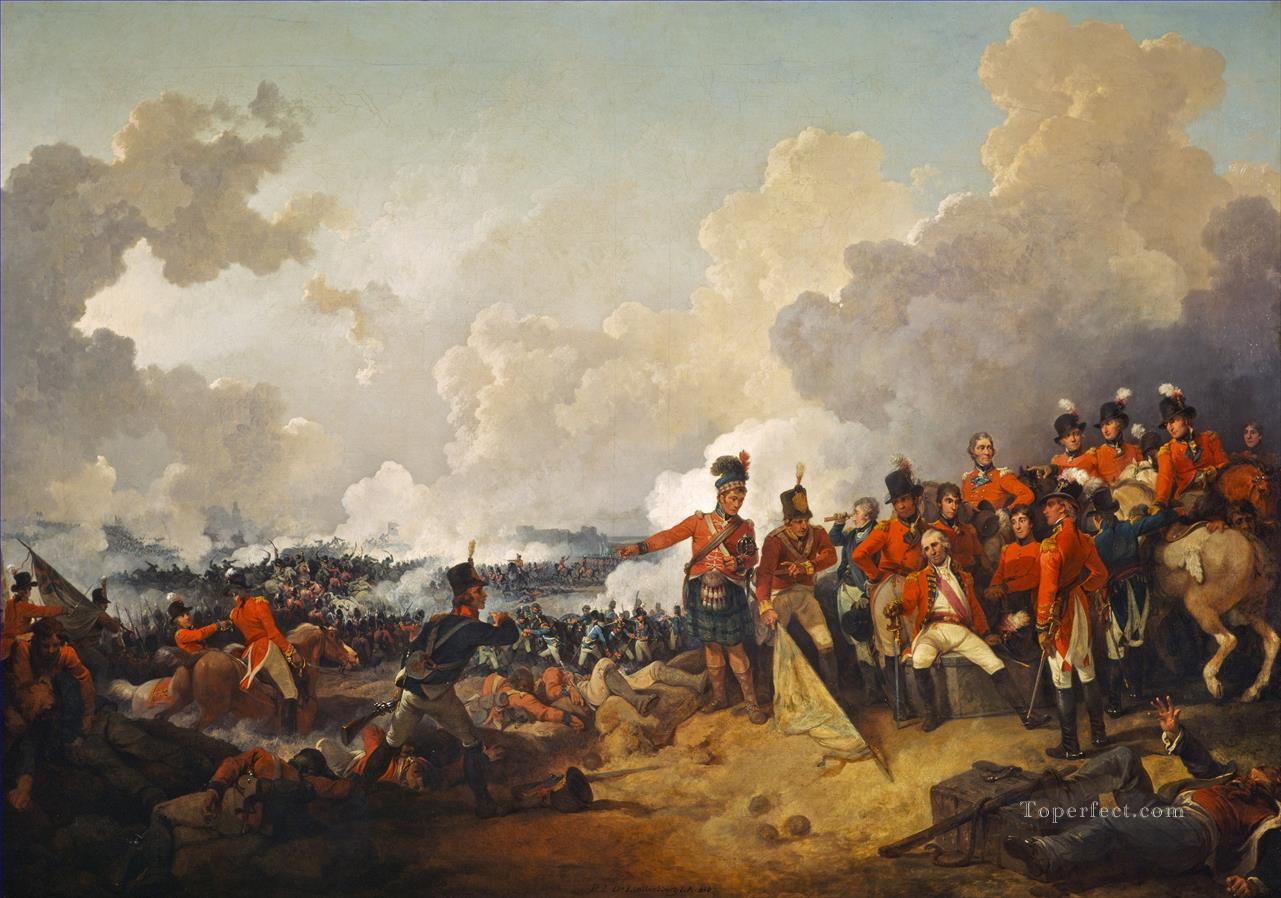 La batalla de Alejandría el 21 de marzo de 1801 La bataille de Canope ou bataille Alexandrie por Philip James de Loutherbourg Guerra militar Pintura al óleo